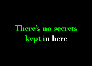 There's no secrets

kept in here