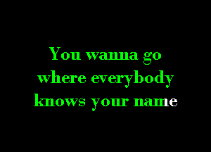 You wanna go
Where everybody

knows your name

g