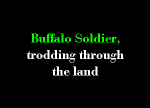 Buffalo Soldier,

nodding through
the land