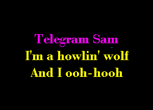 Telegram Sam
I'm a howljn' wolf
And I ooh-hooh

g