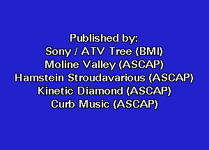 Published byz
Sony! ATV Tree (BMI)
Moline Valley (ASCAP)

Hamstein Stroudavarious (ASCAP)
Kinetic Diamond (ASCAP)
Curb Music (ASCAP)
