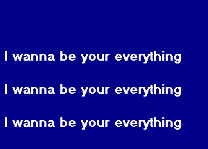 I wanna be your everything

I wanna be your everything

I wanna be your everything