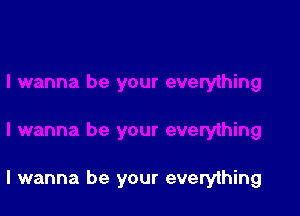 I wanna be your everything