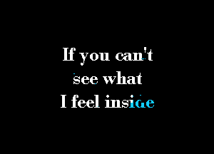 If you can't

See what
I feel inside