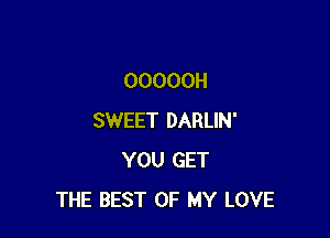 OOOOOH

SWEET DARLIN'
YOU GET
THE BEST OF MY LOVE