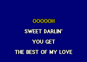 OOOOOH

SWEET DARLIN'
YOU GET
THE BEST OF MY LOVE