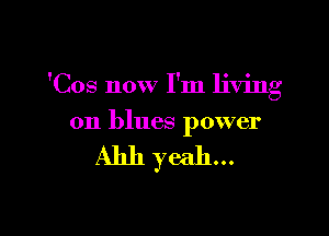 'Cos now I'm living

on blues power

A1111 yeah...