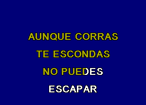 AUNQUE CORRAS

TE ESCONDAS
N0 PUEDES
ESCAPAR