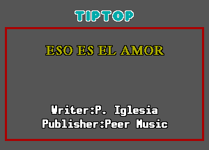 ?UD?G)D

1330 ES EL AMOR

HriterzP. Iglesia
PublisherzPeer Husic