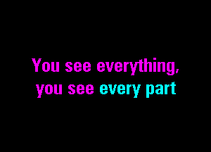 You see everything.

you see every part