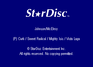 SHrDisc...

JohnsonlMc Elmy

(PIanIchetRakaHlbgRylsilemLaga

(9 StarDIsc Entertaxnment Inc.
NI rights reserved No copying pennithed.