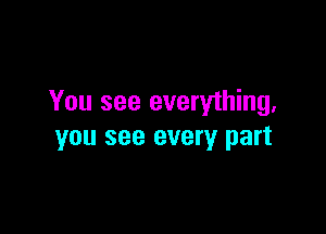 You see everything.

you see every part