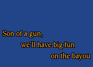 Son of a gun,

we'll have big fun
on the bayou