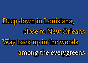 Deep down in Louisiana,
close to New Orleans
Way back up in the woods
among the everygreens