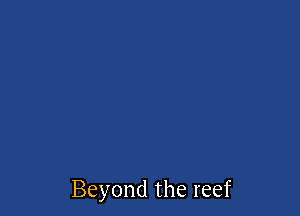 Beyond the reef