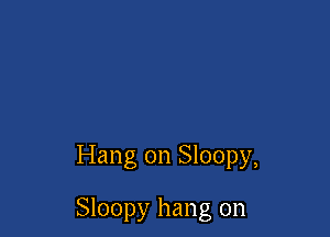 Hang on Sloopy,

Sloopy hang on