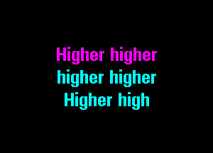 Higher higher

higher higher
Higher high