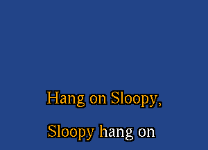 Hang on Sloopy,

Sloopy hang on