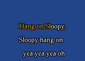 Hang on Sloopy,
Sloopy hang on

yea yea yea oh