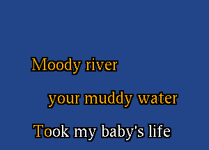 Moody river

your muddy water

Took my baby's life