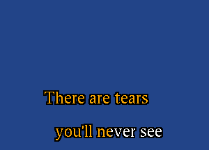 'Therearetears

you1lneversee