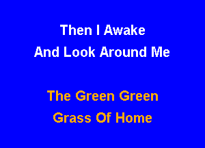 Then I Awake
And Look Around Me

The Green Green
Grass Of Home