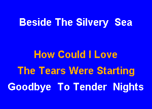 Beside The Silvery Sea

How Could I Love
The Tears Were Starting
Goodbye To Tender Nights
