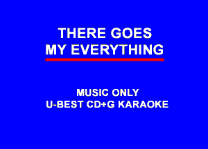 THERE GOES
MY EVERYTHING

MUSIC ONLY
U-BEST CDtG KARAOKE