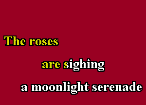 The roses

are snghmg

a moonlight serenade