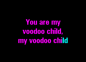 You are my

voodoo child,
my voodoo child