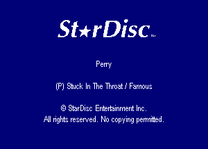 Sterisc...

Pony

(P) Sank In The DmUFamws

Q StarD-ac Entertamment Inc
All nghbz reserved No copying permithed,