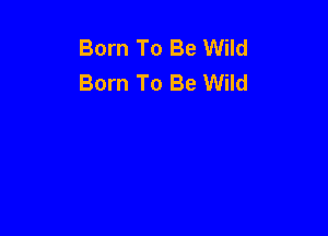 Born To Be Wild
Born To Be Wild