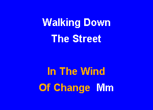 Walking Down
The Street

In The Wind
Of Change Mm