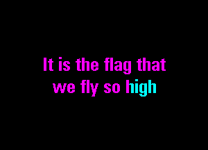 It is the flag that

we fly so high