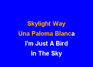 Skylight Way

Una Paloma Blanca
I'm Just A Bird
In The Sky