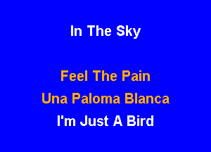 In The Sky

Feel The Pain
Una Paloma Blanca
I'm Just A Bird