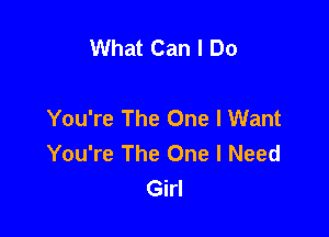 What Can I Do

You're The One I Want

You're The One I Need
Girl