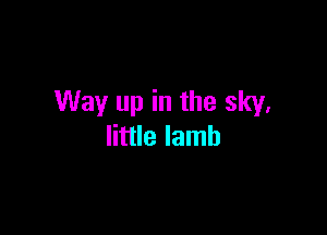 Way up in the sky.

little lamb