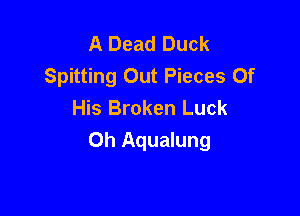 A Dead Duck
Spitting Out Pieces Of
His Broken Luck

Oh Aqualung