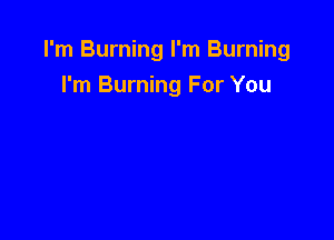 I'm Burning I'm Burning
I'm Burning For You