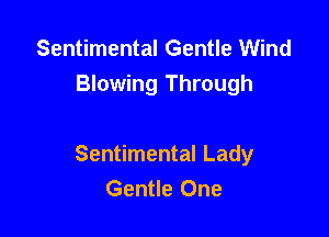 Sentimental Gentle Wind
Blowing Through

Sentimental Lady
Gentle One