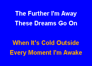 The Further I'm Away
These Dreams Go On

When It's Cold Outside
Every Moment I'm Awake