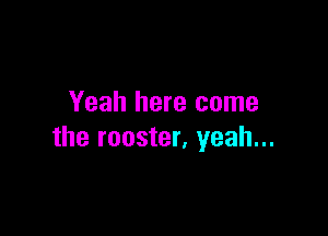 Yeah here come

the rooster, yeah...