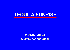 TEQUILA SUNRISE

MUSIC ONLY
CDAtG KARAOKE