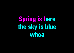 Spring is here

the sky is blue
whoa