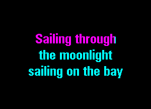 Sailing through

the moonlight
sailing on the bay