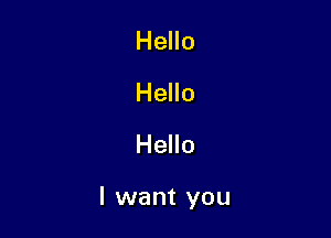 Hello
Hello
Hello

I want you