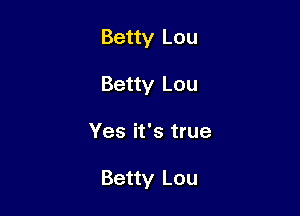 Betty Lou
Betty Lou

Yes it's true

Betty Lou