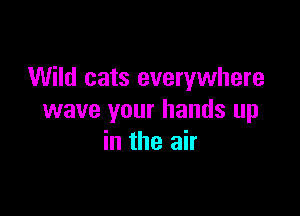 Wild cats everywhere

wave your hands up
in the air