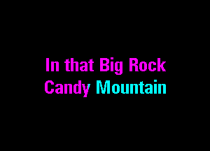 In that Big Rock

Candy Mountain